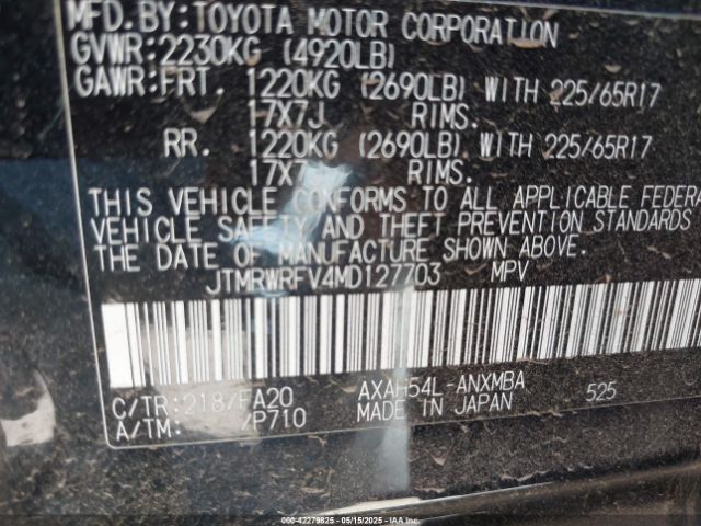 2021 TOYOTA RAV4 HYBRID JTMRWRFV4MD127703 Photo 8