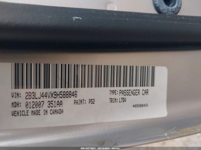 2009 DODGE CHALLENGER 2B3LJ44VX9H588846 Photo 8