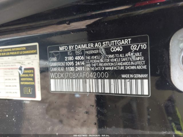 2010 MERCEDES-BENZ E 550 WDDKJ7CBXAF042000 Photo 8