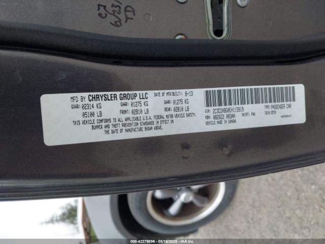 2C3CDXBG0EH115919 Dodge Charger Se