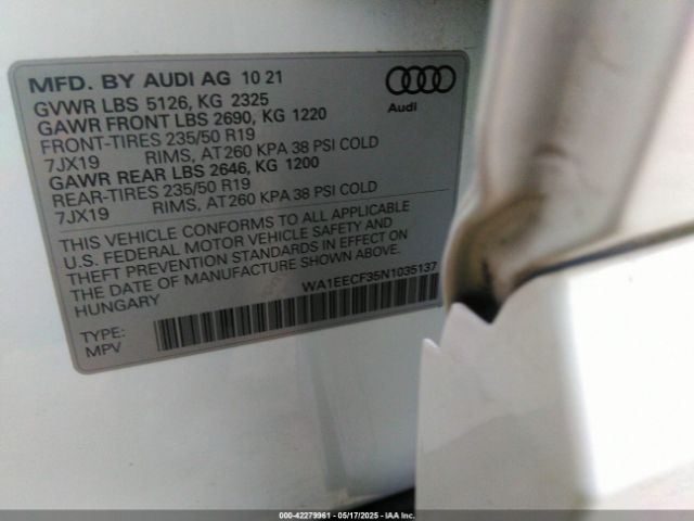 2022 AUDI Q3 WA1EECF35N1035137 Photo 8