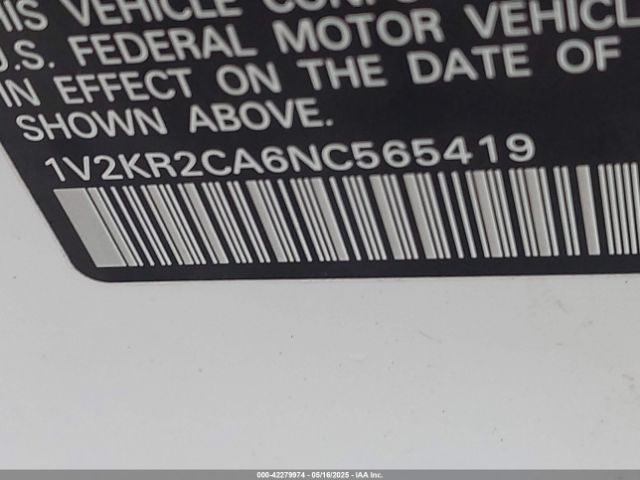 1V2KR2CA6NC565419 Volkswagen Atlas 3.6l V6 Se W/technology