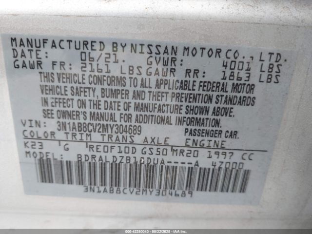 2021 NISSAN SENTRA 3N1AB8CV2MY304689 Photo 8