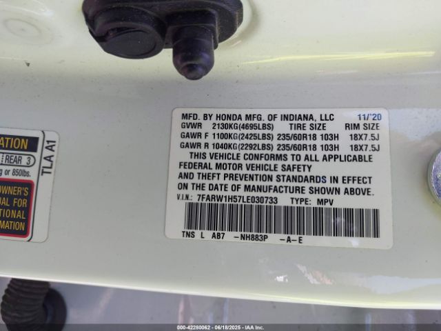 2020 HONDA CR-V 7FARW1H57LE030733 Photo 8