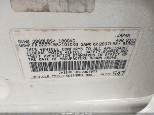 2011 MITSUBISHI LANCER JA32U2FU8BU004973 Photo 8