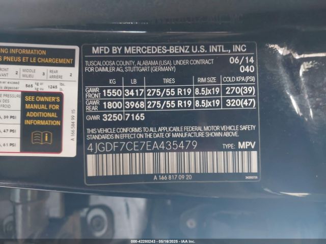 2014 MERCEDES-BENZ GL 450 4JGDF7CE7EA435479 Photo 8