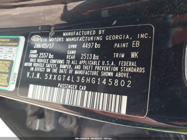 5XXGT4L36HG145802 KIA Optima Lx