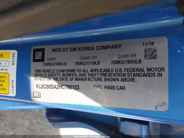 KL8CB6SA2HC766153 Chevrolet Spark Ls Cvt