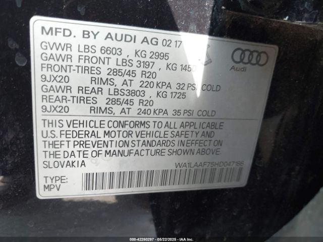 2017 AUDI Q7 WA1LAAF75HD047186 Photo 8