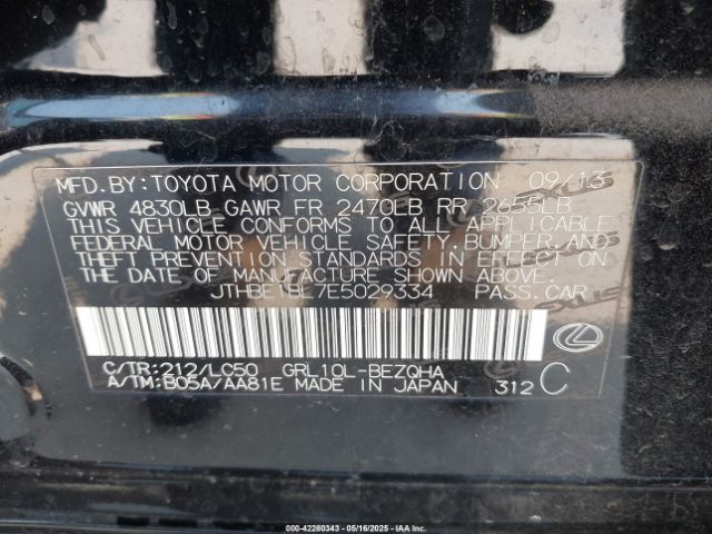 JTHBE1BL7E5029334 Lexus 2gr-fse