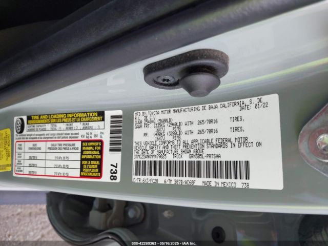 3TMCZ5ANXNM479025 Toyota Tacoma Sr5 V6