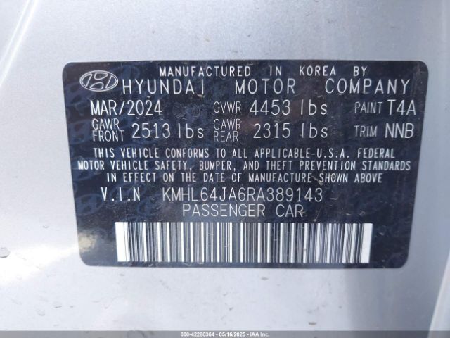 2024 HYUNDAI SONATA KMHL64JA6RA389143 Photo 8