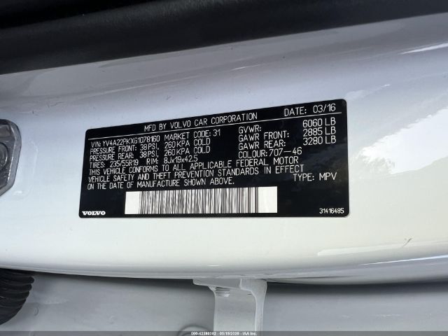 YV4A22PKXG1078160 Volvo Xc90 T6 Momentum