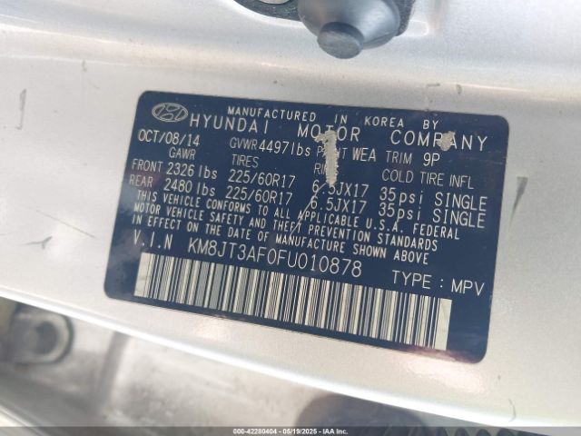KM8JT3AF0FU010878 Hyundai TUCSON GLS