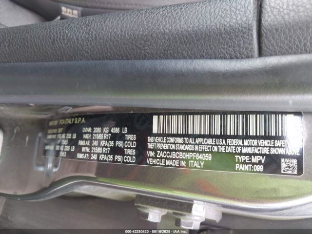 ZACCJBCB0HPF64059 Jeep Renegade Trailhawk 4x4