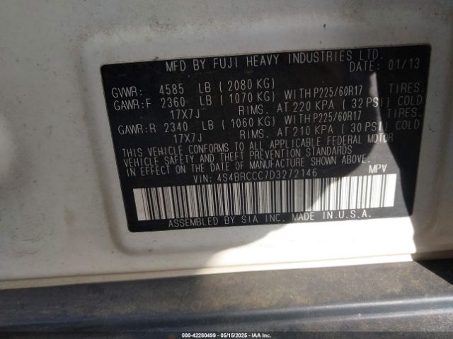 2013 SUBARU OUTBACK 4S4BRCCC7D3272146 Photo 8