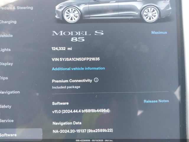 2013 TESLA MODEL S 5YJSA1CN5DFP21635 Photo 6