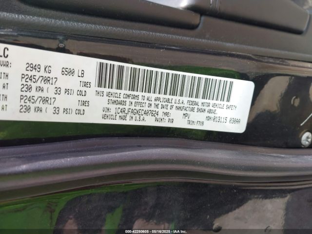 2014 JEEP GRAND CHEROKEE 1C4RJFAGXEC407624 Photo 8
