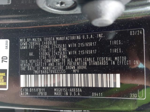 2024 TOYOTA COROLLA CROSS HYBRID 7MUFBABG7RV032335 Photo 8