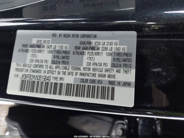 JM3KFBCMXN0619849 Mazda Cx-5 2.5 S Preferred