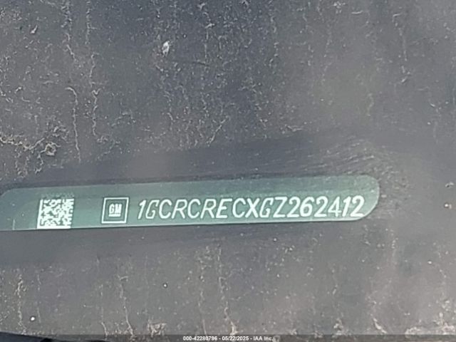 1GCRCRECXGZ262412 Chevrolet Silverado 1500 1lt