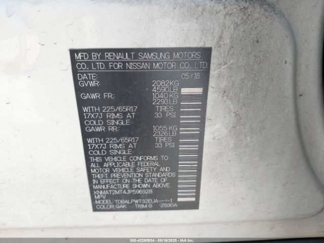 2018 NISSAN ROGUE KNMAT2MT4JP596928 Photo 8
