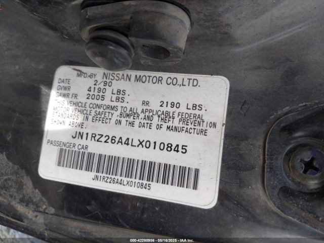 1990 NISSAN 300ZX JN1RZ26A4LX010845 Photo 8
