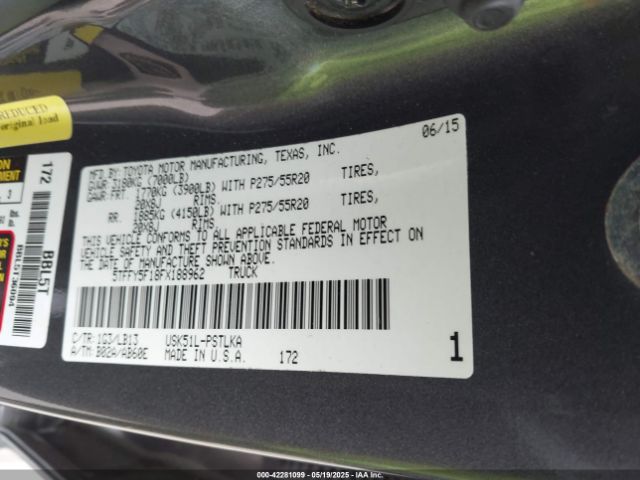 5TFFY5F18FX188962 Toyota 3ur-fbe