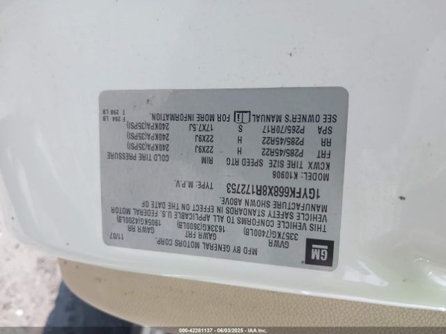2008 CADILLAC ESCALADE ESV 1GYFK668X8R172753 Photo 8