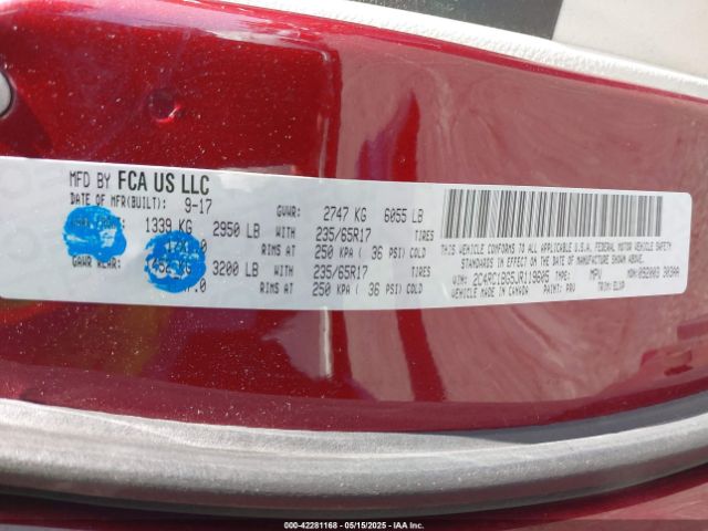 2C4RC1BG5JR119605 Chrysler 2018