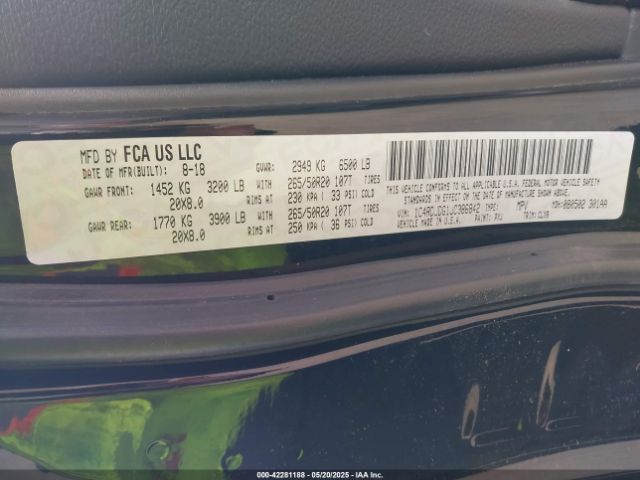 2018 DODGE DURANGO 1C4RDJDG1JC386842 Photo 8