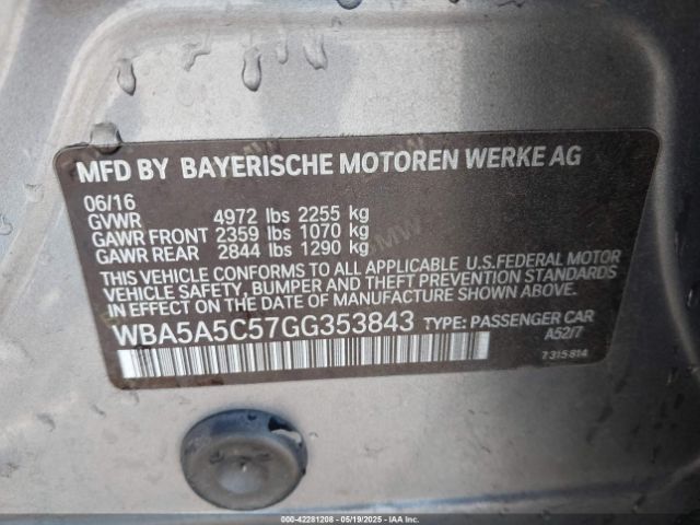 WBA5A5C57GG353843 BMW 528I