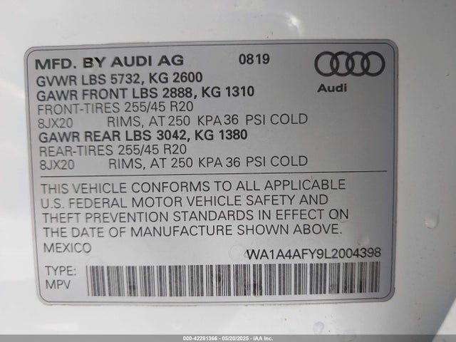 2020 AUDI SQ5 WA1A4AFY9L2004398 Photo 8
