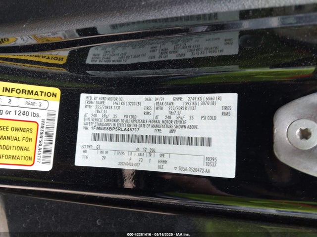 1FMEE8BP5RLA45717 Ford ecoboost