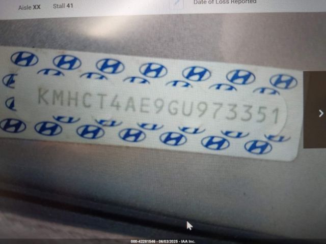 KMHCT4AE9GU973351 Hyundai ACCENT SE