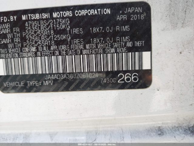 JA4AD3A36JZ061024 Mitsubishi mivec