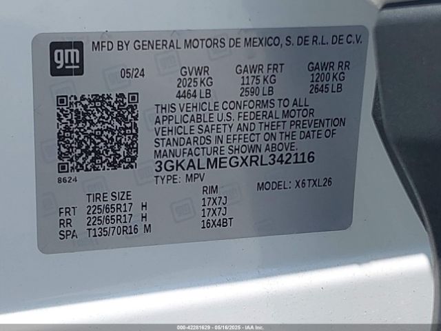 3GKALMEGXRL342116 GMC Terrain Fwd Sle