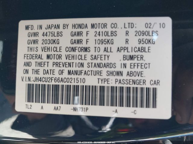 2010 ACURA TSX JH4CU2F66AC021510 Photo 8