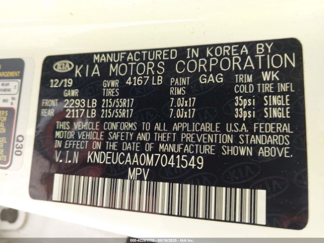 KNDEUCAA0M7041549 KIA SELTOS S