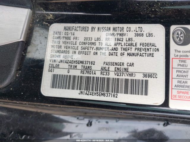JN1AZ4EH5EM637162 Nissan 370Z