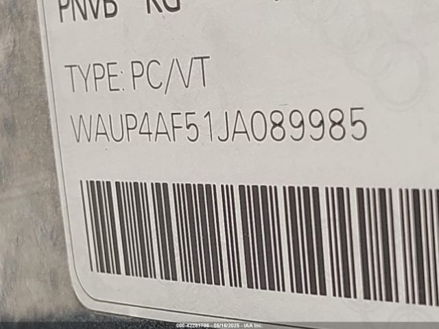 WAUP4AF51JA089985 Audi S5 3.0t Premium Plus