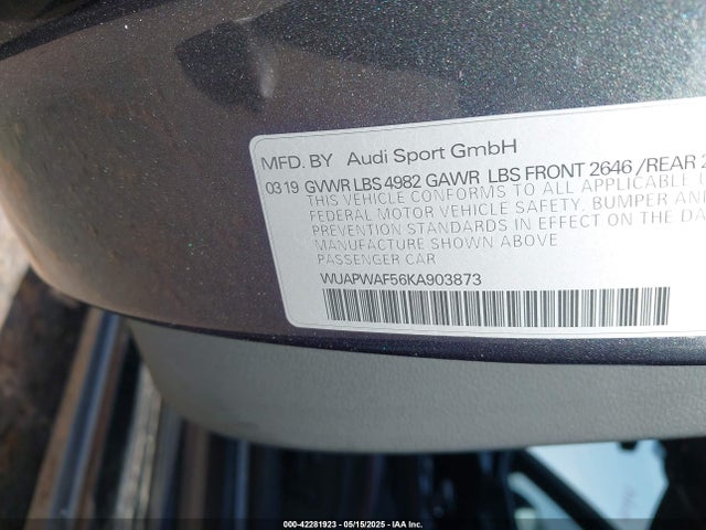 2019 AUDI RS 5 WUAPWAF56KA903873 Photo 8