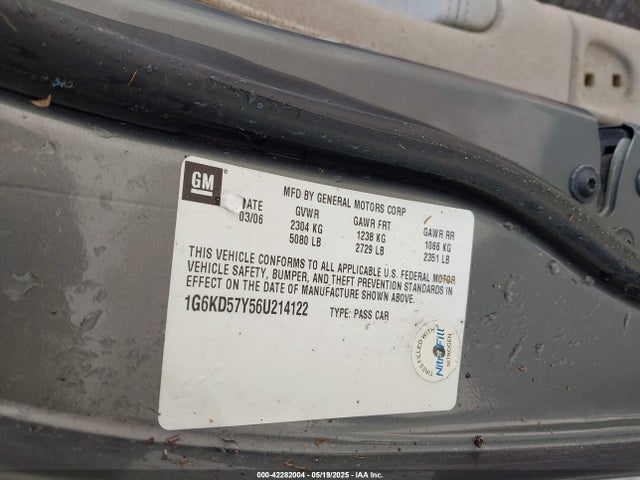 2006 CADILLAC DTS 1G6KD57Y56U214122 Photo 8