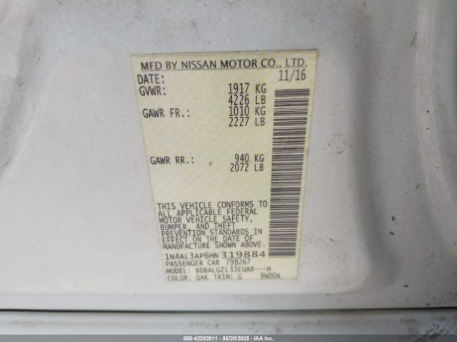 2017 NISSAN ALTIMA 1N4AL3AP6HN319884 Photo 8