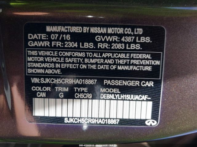 2017 INFINITI QX30 SJKCH5CR9HA018867 Photo 8