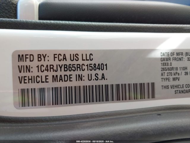 1C4RJYB65RC158401 Jeep Grand Cherokee 4xe