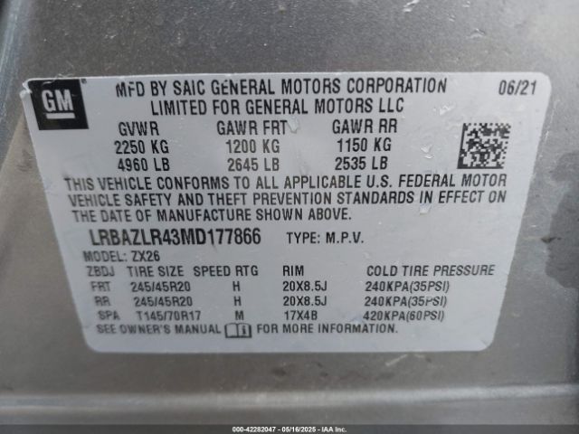 2021 BUICK ENVISION LRBAZLR43MD177866 Photo 8