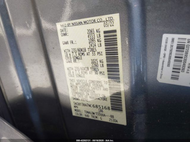 2022 NISSAN ROGUE 5N1BT3BA7NC685168 Photo 8