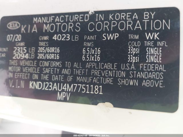 KNDJ23AU4M7751181 KIA SOUL S