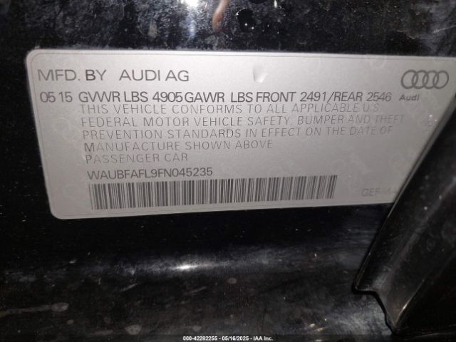 2015 AUDI A4 WAUBFAFL9FN045235 Photo 8
